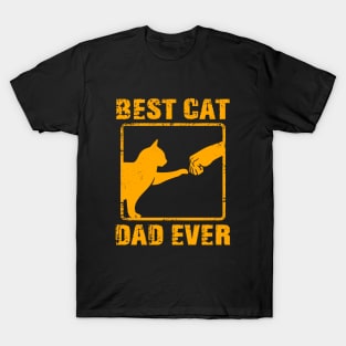 Vintage Best Cat Dad Ever Father's Day Cat Daddy T-Shirt